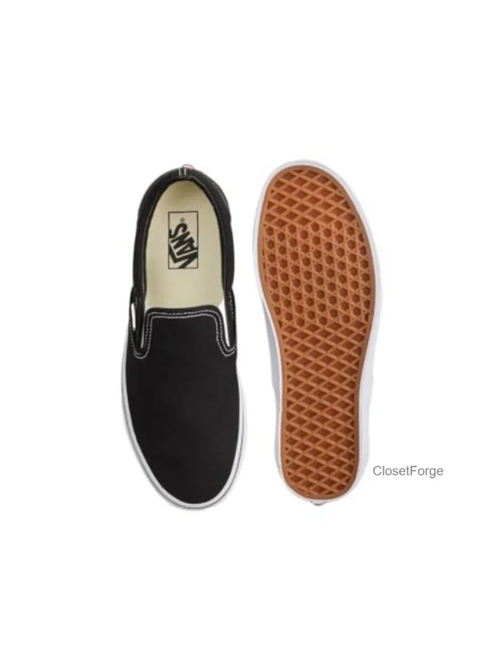 Vans Classic Slip-On Canvas Shoes Padded Insole Men's 8 Women's 9.5